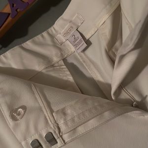 Chicos White Dress Pants Sz 2 (12/L)